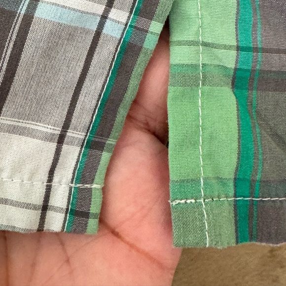 KingSize BIG AND TALL MENS SHIRT. LIKE NEW! SHORT SLEEVE PLAID SPORT SHIRT - Picture 6 of 13